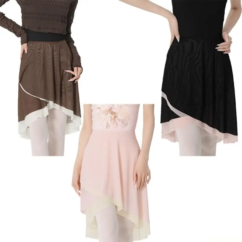 saia-bale-com-contraste-camada-dupla-u2jb-cintura-ajustavel-nylon-macio-respiravel-para-apresentacoes-danca