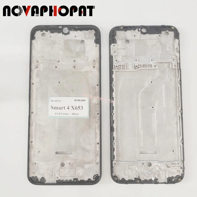 

Novaphopat LCD Display Frame Front Housing Cover Chassis Bezel Front Case For infinix Smart 4 X653 / 4C X653c