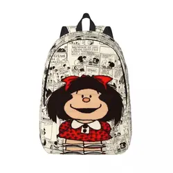 Anime Mafalda Laptop Backpack Men Women Casual Bookbag for College School Students Cartoon Kawaii Bags