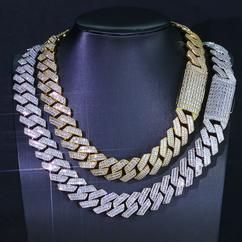 

NY Shining Brightly 20MM Cuban Link Necklace Iced Out 5A Cz Cuban Link Chain Men’s Hip Hop Jewelry Birthday Gift