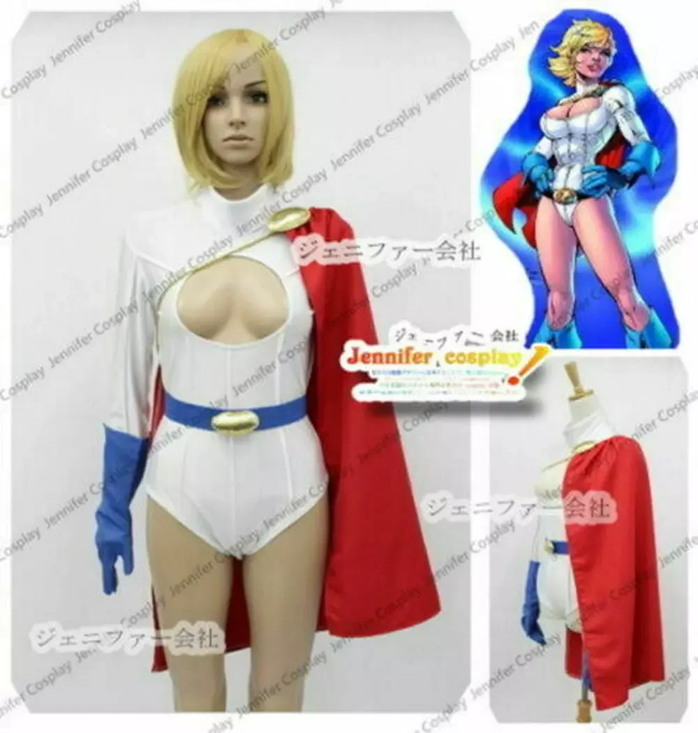 

Power Girl Costume female spandex PowerGirl cosplay party Costumes Costume