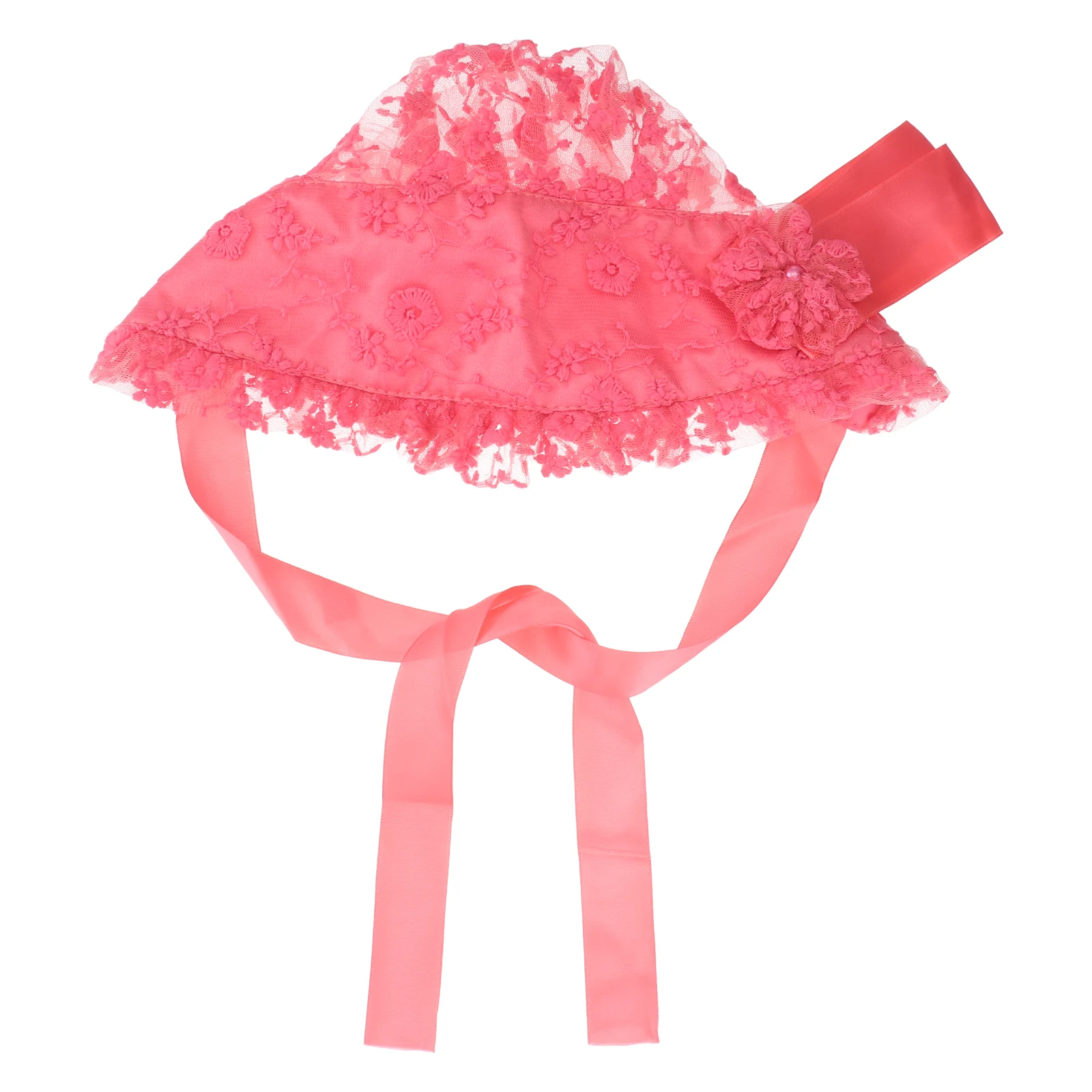 

Baby Bonnet Topper Newborn Hat Girl Hats Christening Bonnets for Girls Red Infant