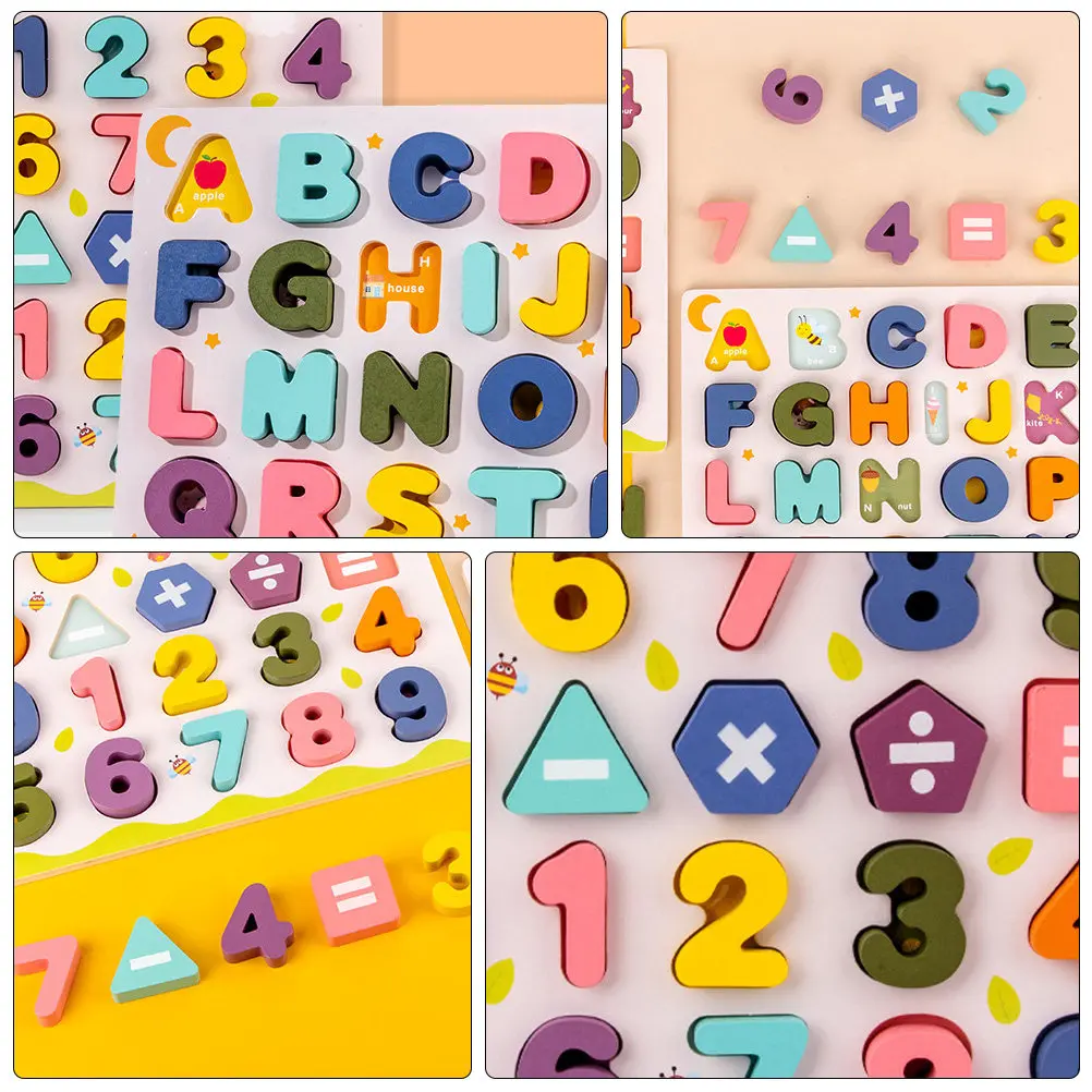 

1Set Digital Stacker Blocks Wooden Educational Matching Cognition Early Learning Kids Hand Grasping Intelligence Block Indoor