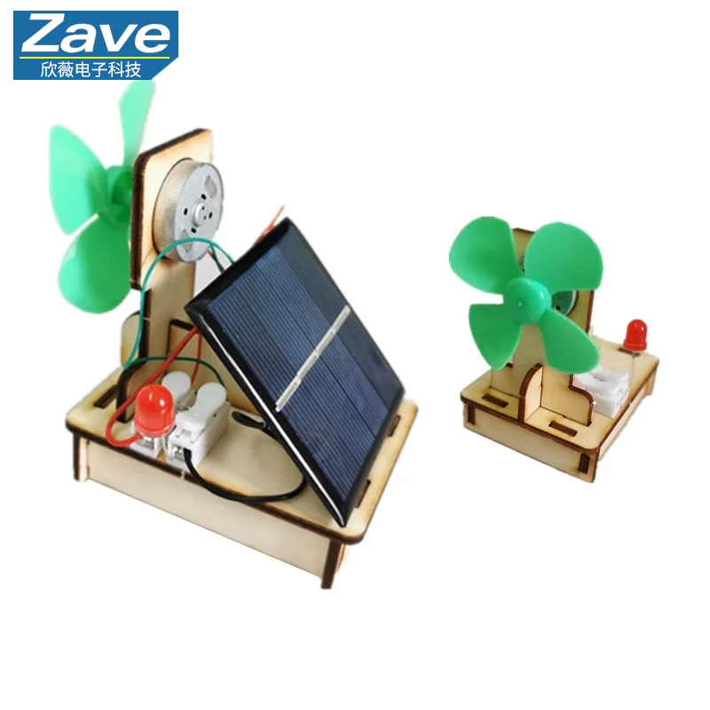 2-in-1 Solar Small Fan & Wind Generator for Cars - DIY Scientific Creative Work for Primary & Middle School Students