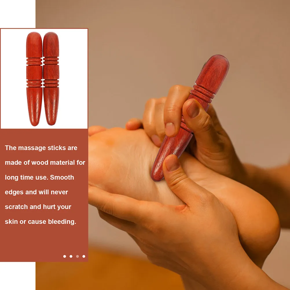 

Набор из 4 деревянных массажных палочек для точечного массажа стоп, многофункциональный рефлексологический массажер для точечного воздействия, палочка для расслабления мышц