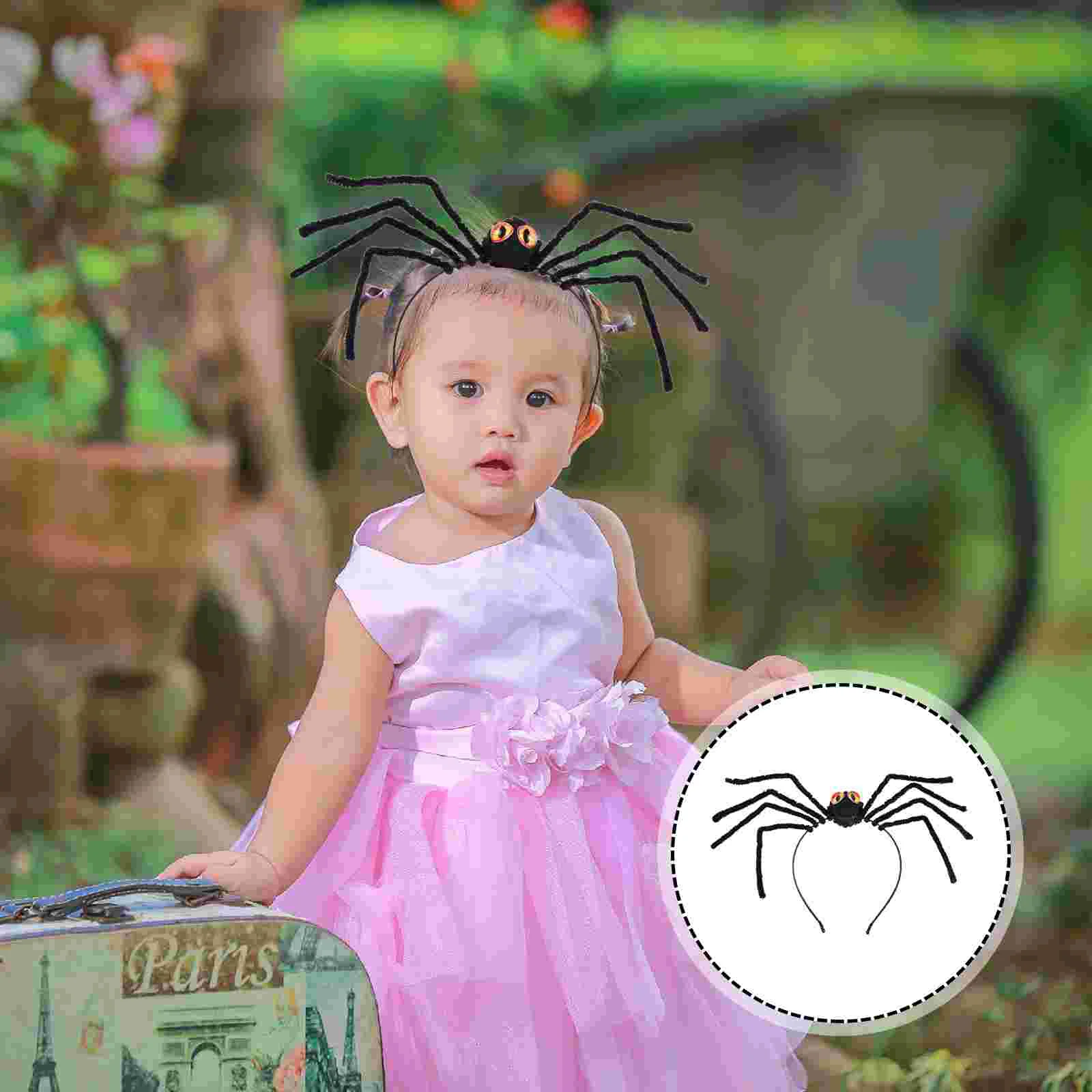 

Spider Headdress Halloween Hair Decor Accessory DIY Props Creepy Headband Funny Hairband Unique Bands