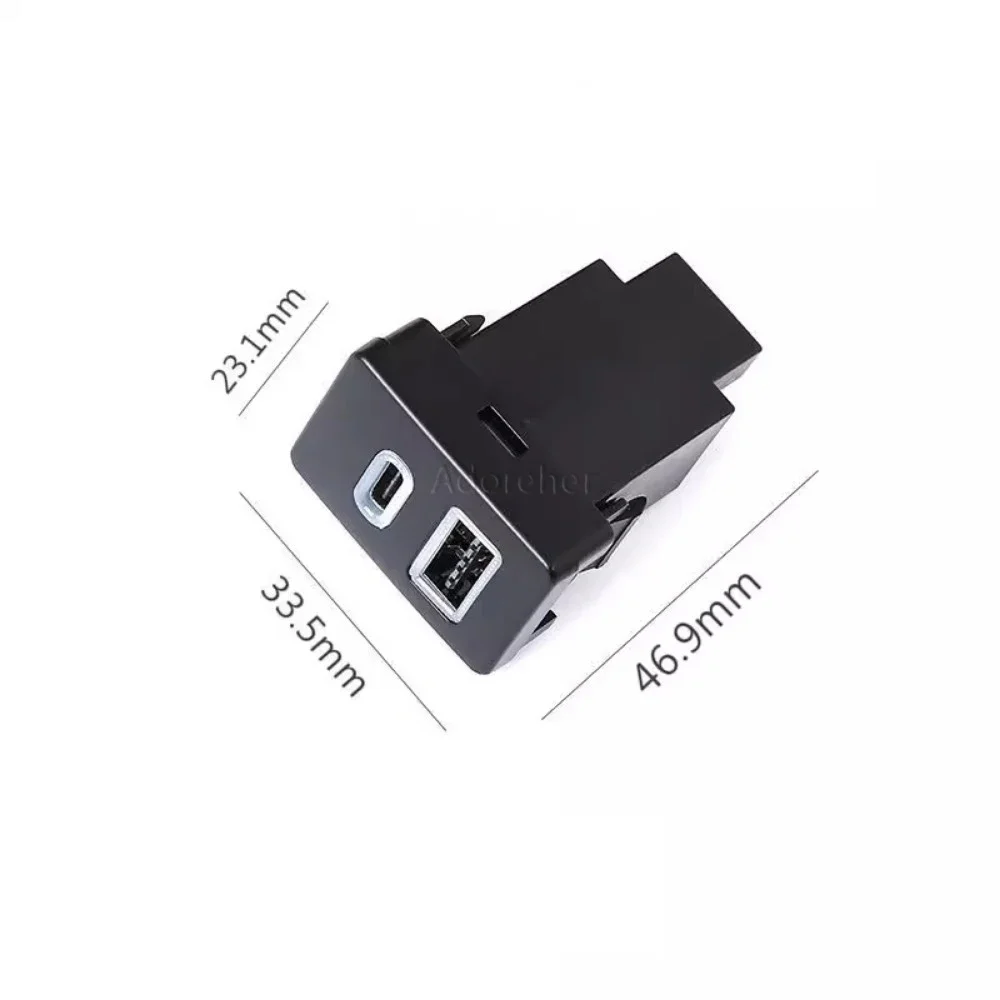 Car Quick Charger QC3.0 USB Type-c Interface Adapter Charging Interface Socket Adapter for Suzuki Jimny 2019-2023