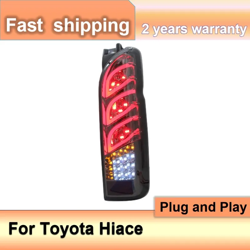 

Автомобильные аксессуары для Toyota Hiace задние фонари 2005-2018 Hiace задний фонарь DRL противотуманный тормоз указатель поворота заднего хода
