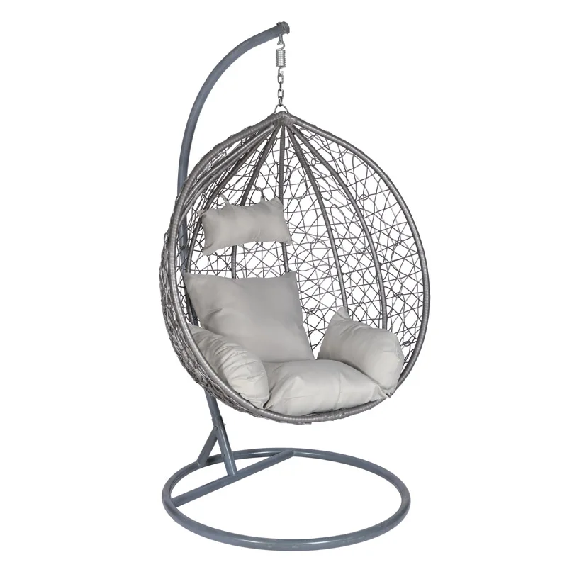 High Quality Rattan Garden Swing, Hanging Egg Chair Stand, Outdoor Living Metal Furniture, Patio Decor