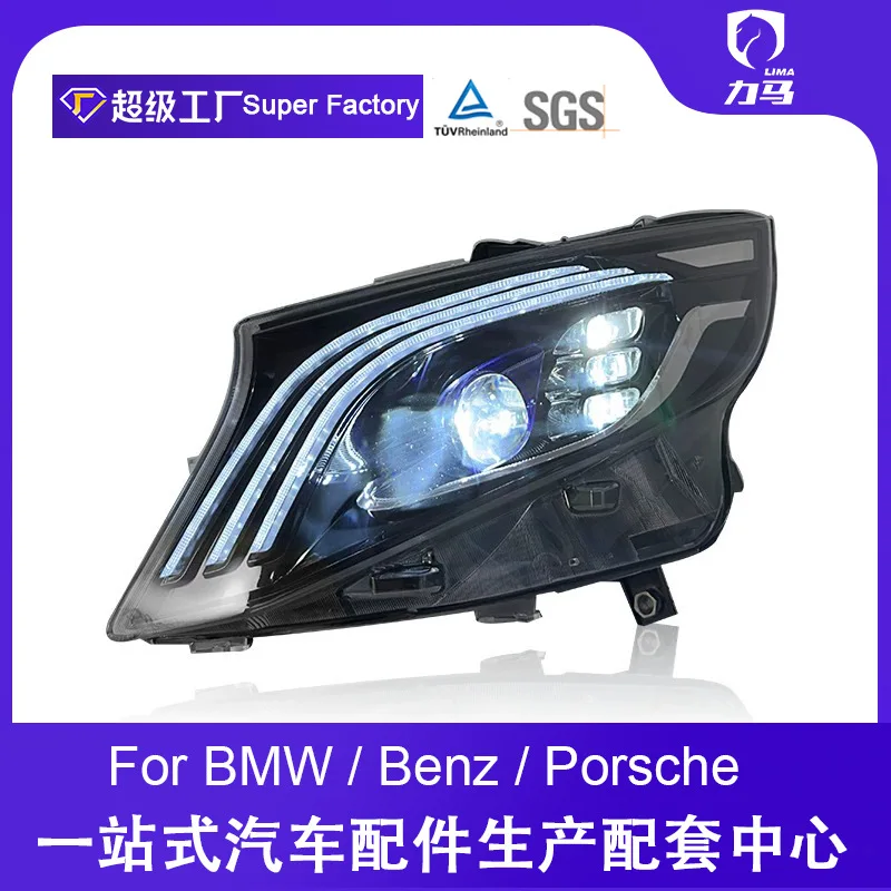 

FOR Mercedes-Benz Vito W447 Modified LED Projector Headlight Assembly, Replacement Parts & New V260 Style Taillights