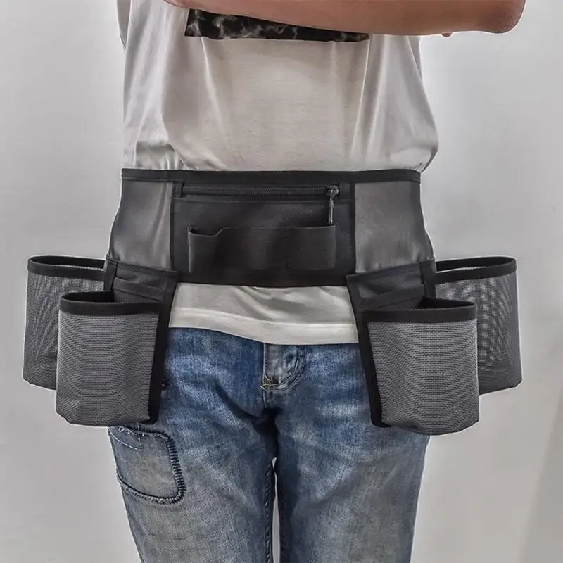 652F Breathable Work Belt For Cleaning Tool Multipocket Storage Comfortable Wear Duty