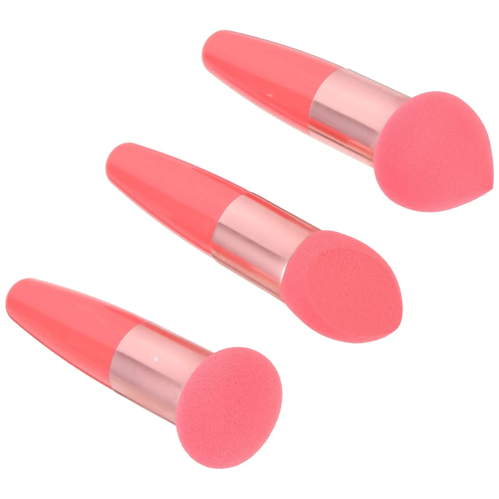 3 Pcs Powder Heart Shaped Face Wash Makeup Brush Pen Cosmetic Accessories Gadget Portable Beauty Pens Travel