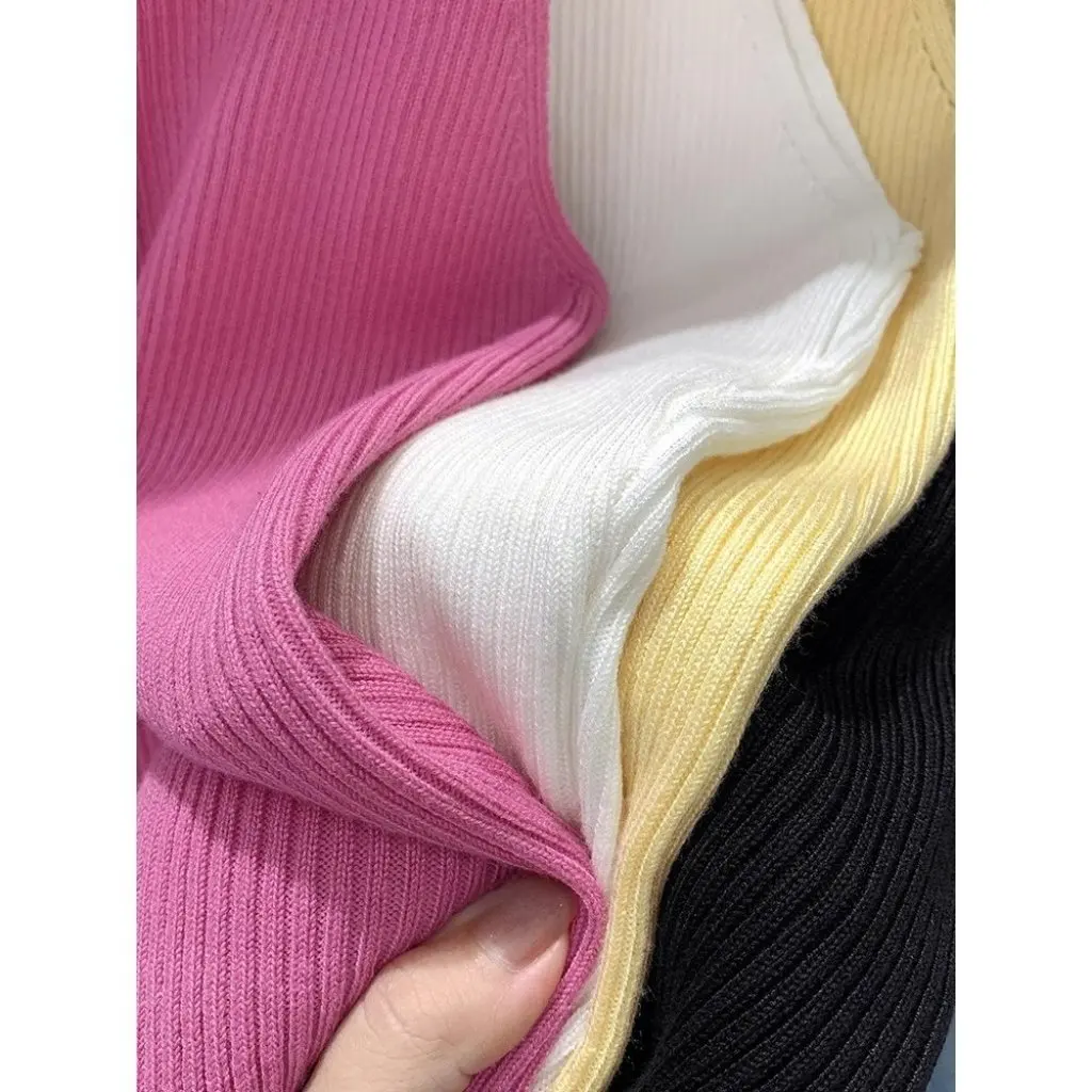 

Women's Halterneck Knitted Vest Sleeveless round Neck Top for Summer Whitening Bottoming Suspender Belt Covering Breast Design