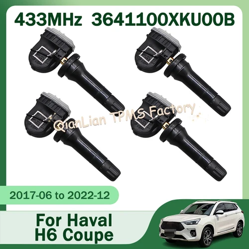 1/4 Uds 3641100XKU00B TPMS sistema de supervisión de presión de neumáticos para Haval H2 H5 Classic H6 Coupe H6 Sports Edition H7 H7L M6 Plus 433MHz