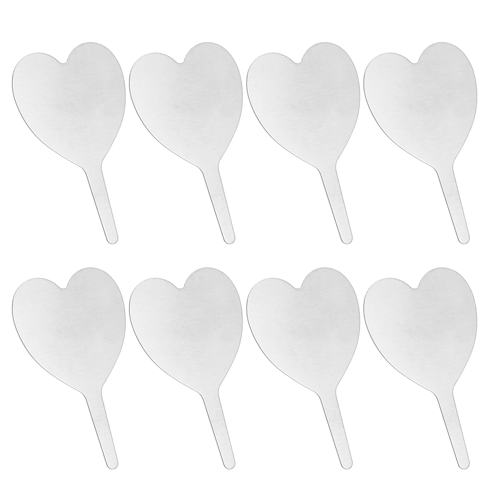 

50Pcs Heart Shape Metal Plant Tags Gardening Labels Solid Color Reusable Plant Markers for Garden Seedlings Gardening Label
