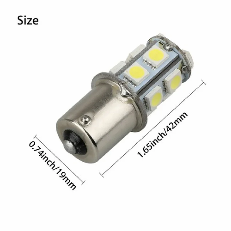 20X Super White 1156 1141 13-SMD RV Camper Trailer LED Interior Light Bulbs Lamp, Without Battery