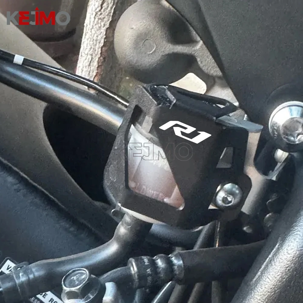 

YZF R1 YZFR1 YZF-R1M yzfR1 1998 99 -2021 2019 2020 For yamaha Motorcycle Rear Brake Fluid Reservoir Cover Protector Guard Parts