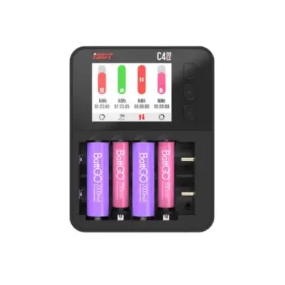 

ISDT C4 EVO Smart Battery Charger With Type-C QC3.0 Output for AA AAA Li-ion Battery with IPS Display Screen