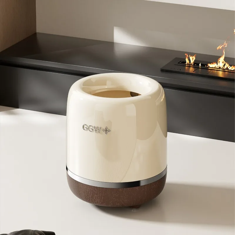 Portable Trash Bin with Wheels Household Large Capacity Wastebasket Luxury Office Garbage Bin Food Waste Disposal Litter Bins