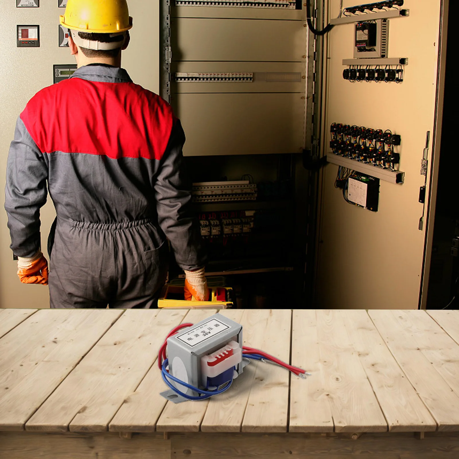 Синий трансформатор напряжения переменного тока, огнестойкий материал, низкая выдержанность тока, входное напряжение 220 В, преобразование электроэнергии