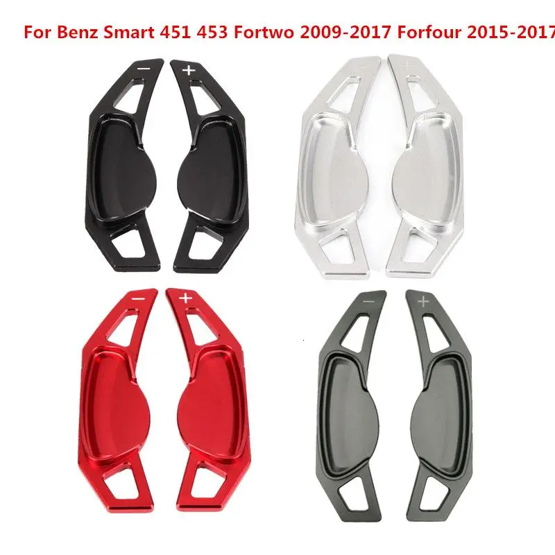 For Benz Smart 451 453 Two 2009-2017 Four 2015-2017 Car Steering Wheel Shift Paddle Gear Paddles DSG Extender Stickers 2pcs