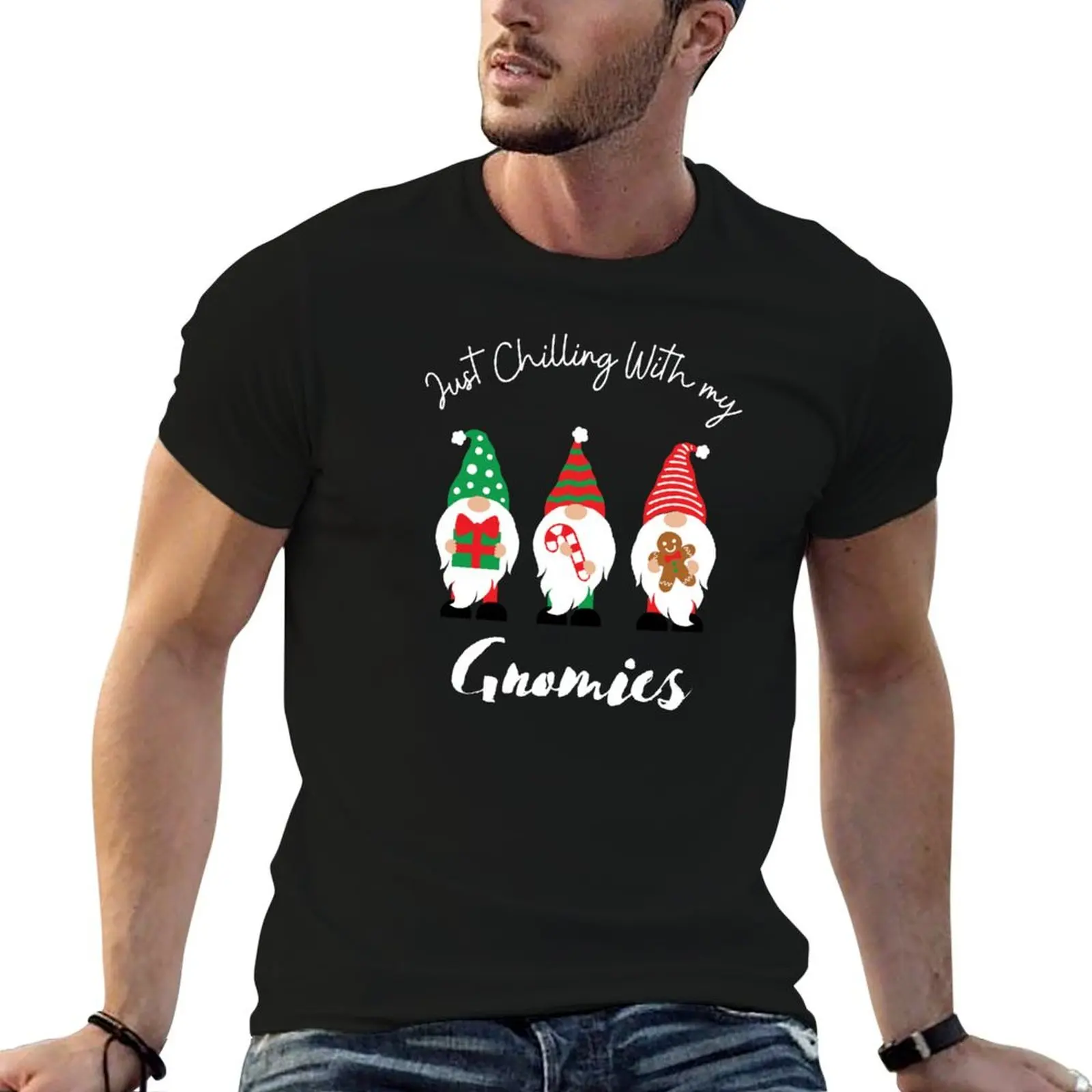 just hangin with my gnomies christmas gifts Fitted Scoop T-Shirt summer top sublime men clothes