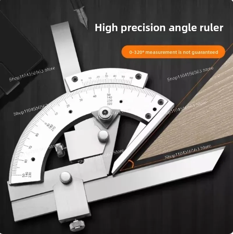 High Precision Universal Bevel Protractor 320 Degree Stainless Steel Multifunctional Industrial Angle Ruler Measuring Tool