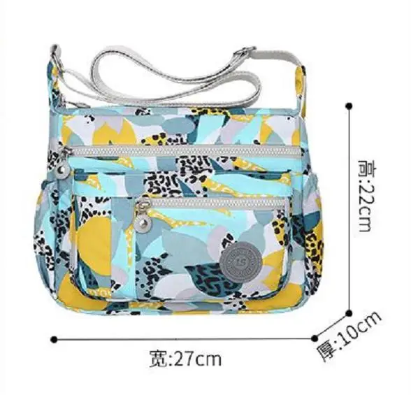 2023 Nylon Women Messenger Bags Waterproof Zipper Package Canvas Travel Crossbody Bag Fashion Female Totes Shoulder Bag