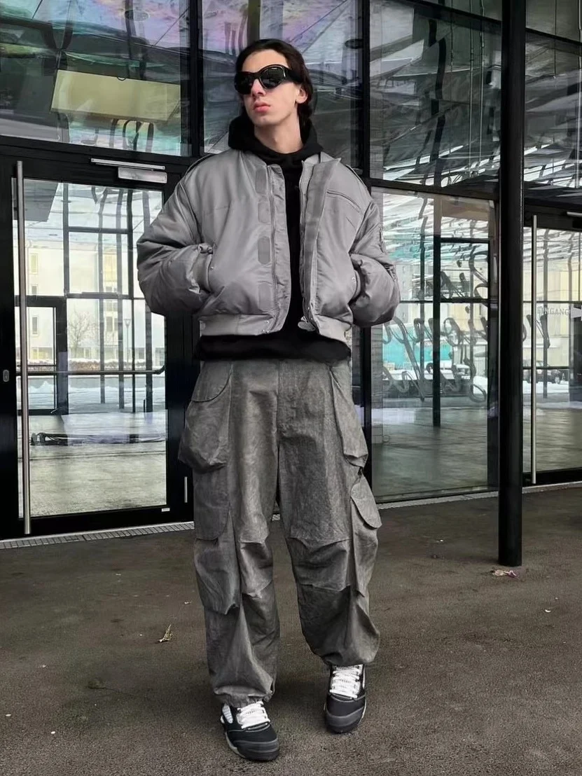 

Gocar Cargo Workwear Pants Multiple kets Earth Tone Vintage Waed Long Trousers Men's Casual Pants Loose Fit All Seasons