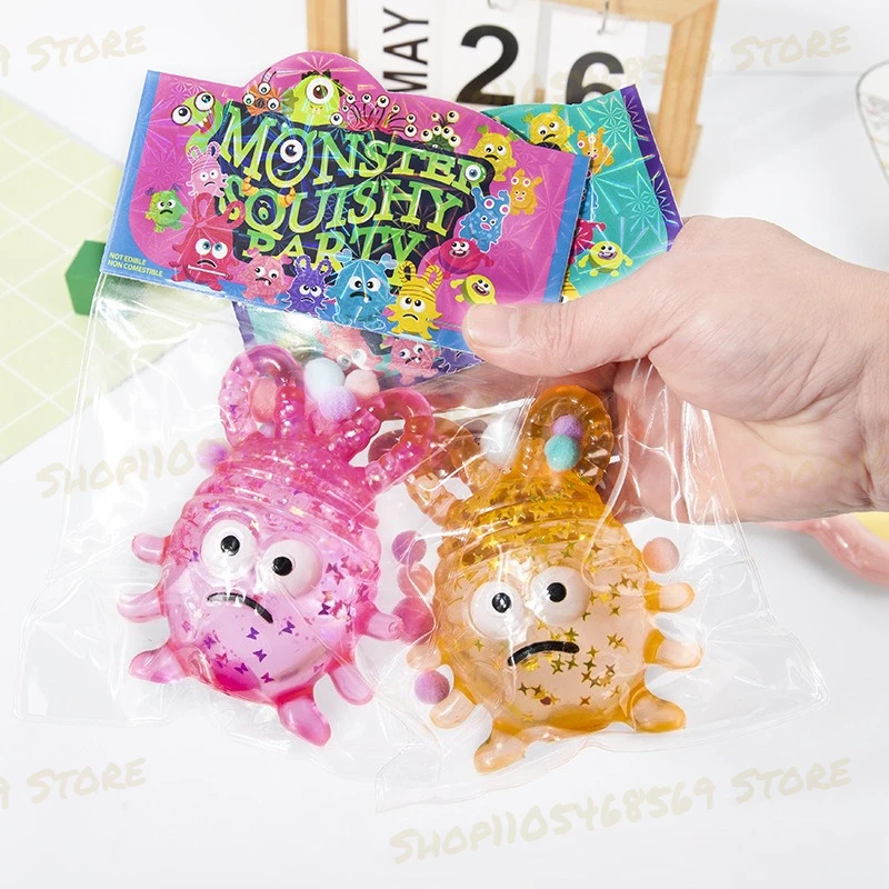 

Party Gifts Small Monsters Transparent Colors Cute Mini Toys Stress Relieving