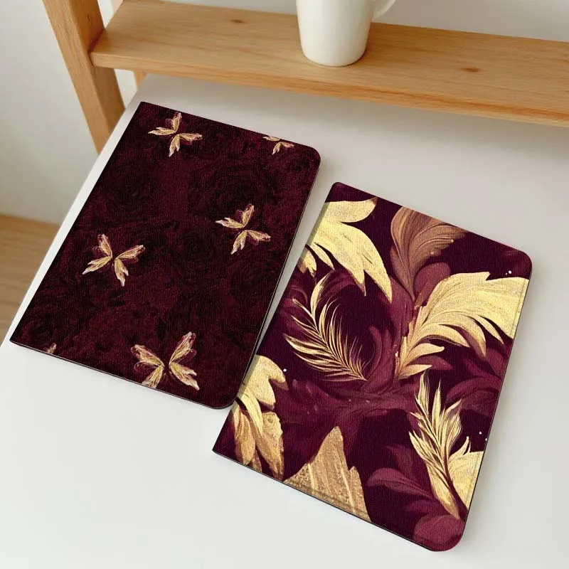 

Red Rose Butterfly Pattern Tablet Case For Apple iPad Air Pro mini 1 2 3 4 5 6 7 8 9 11 M2 M3 M5 M4 5th 6th 7th 10th 11th Gift