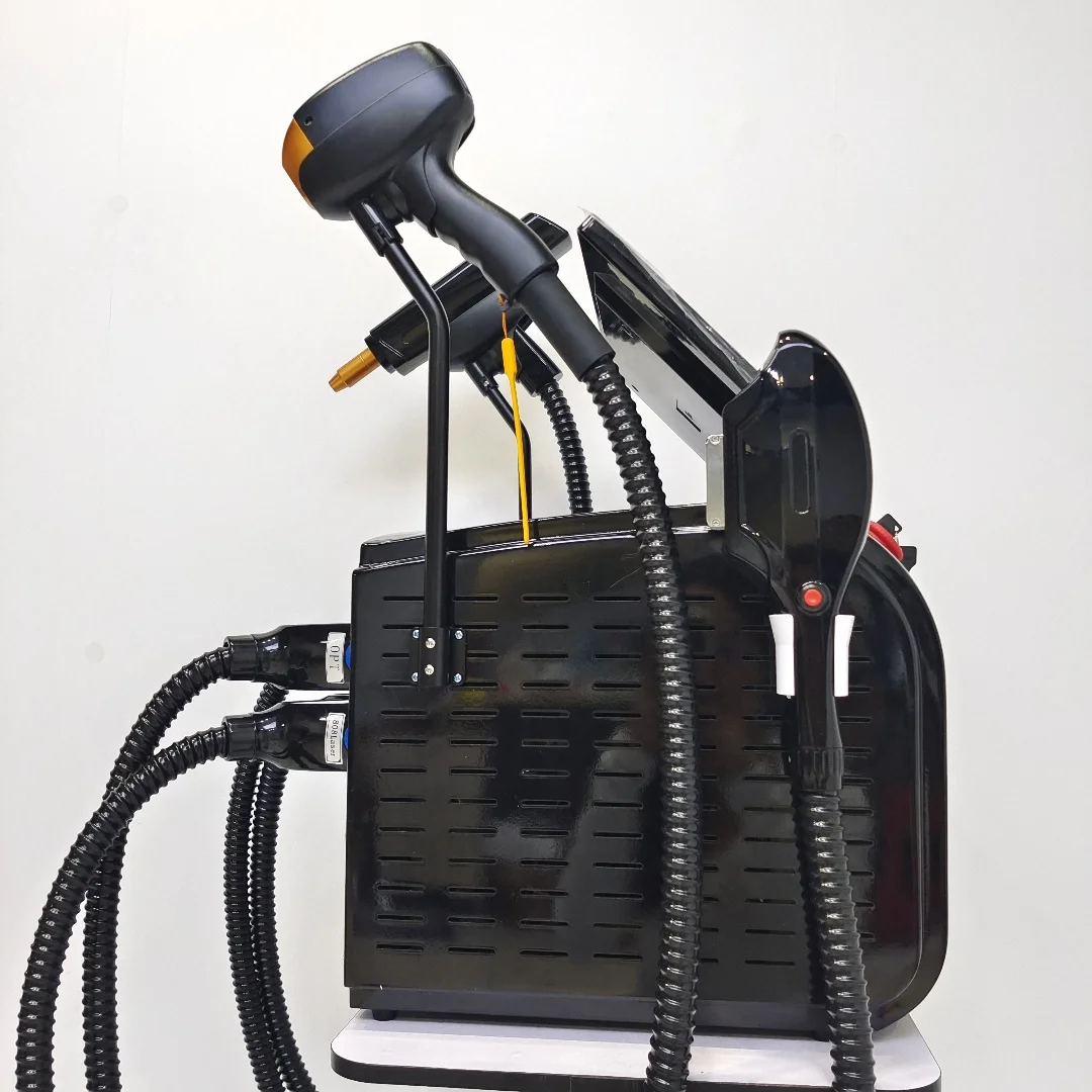 سوبرانو تيتانيوم آيس بلاتينيوم ديود 4in1 2025 آلة إزالة الشعر غير المؤلمة الجديدة 4 الطول الموجي ليزر ND: YAG RF IPL OPT