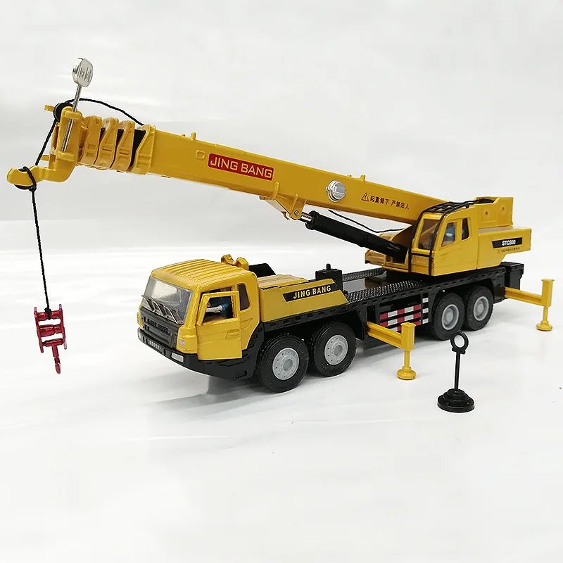 1:50 Large crane toy alloy crane model telescopic folding arm hand simulation engineering vehicle  FOR CHILD GIFT