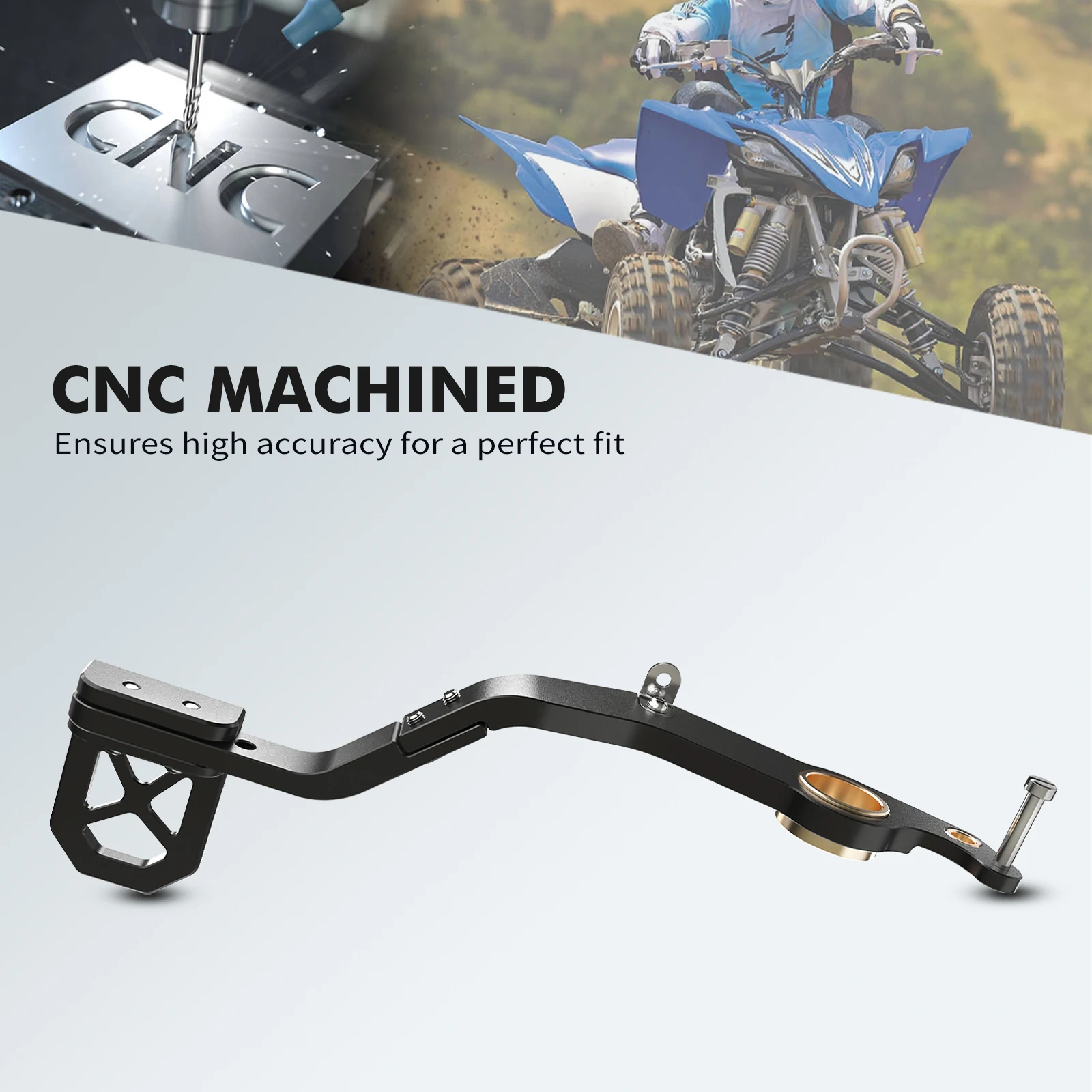 NICECNC Aluminum Rear Brake Pedal Lever For Yamaha Raptor 700 700R 700RSE YFM700 YFM700R YFM700RSE 2013-2026 ATV Accessories