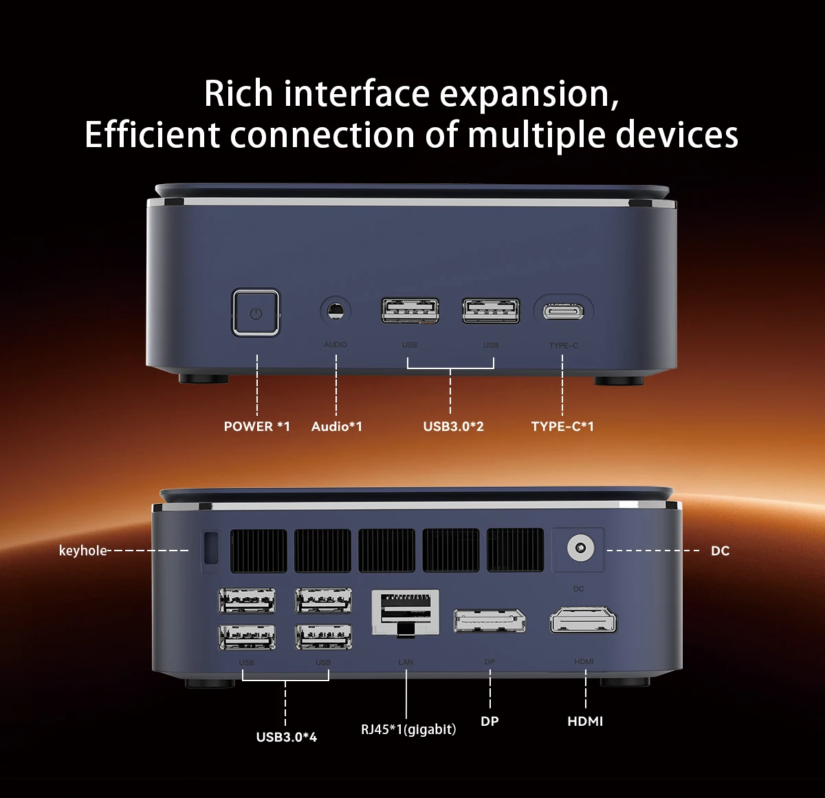 Mini PC SOYO M5 Mini AMD Ryzen 3 4300U LPDDR4 16GB RAM 512GB ROM