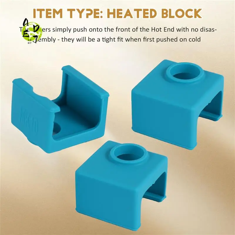 

AED7-3 шт. силиконовые носки Mk10 вместо изоляции для Wanhao Dupicator D4/I3/для Dremel I3 Makerbot 2 Qidi Tech Flashforg