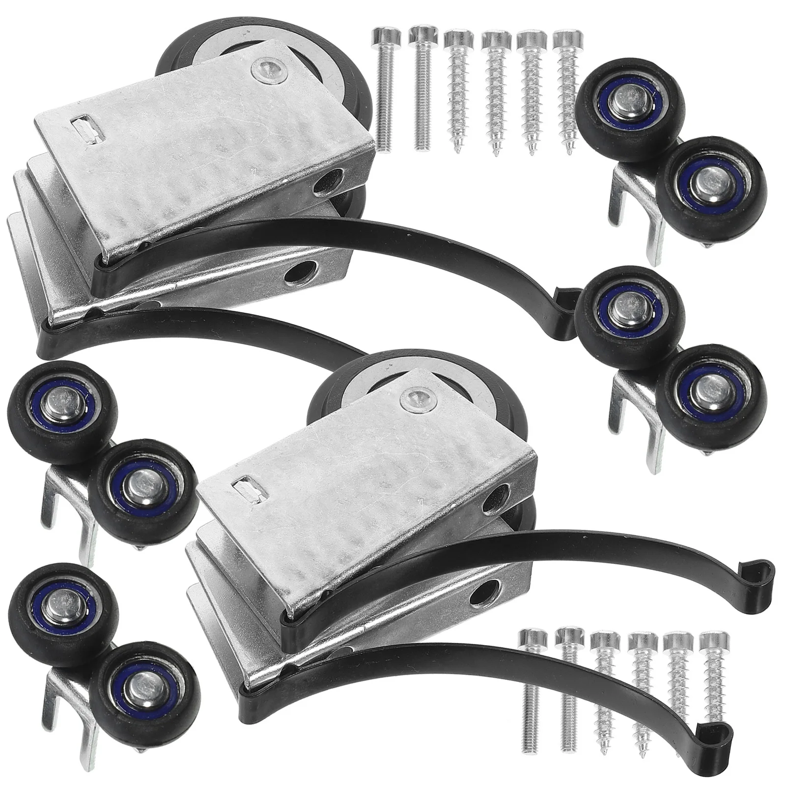 

1Set Sliding Door Roller Metal Durable Smooth Cabinet Track Wardrobe Runner Replacement Furniture Hardware Pulley Wheel