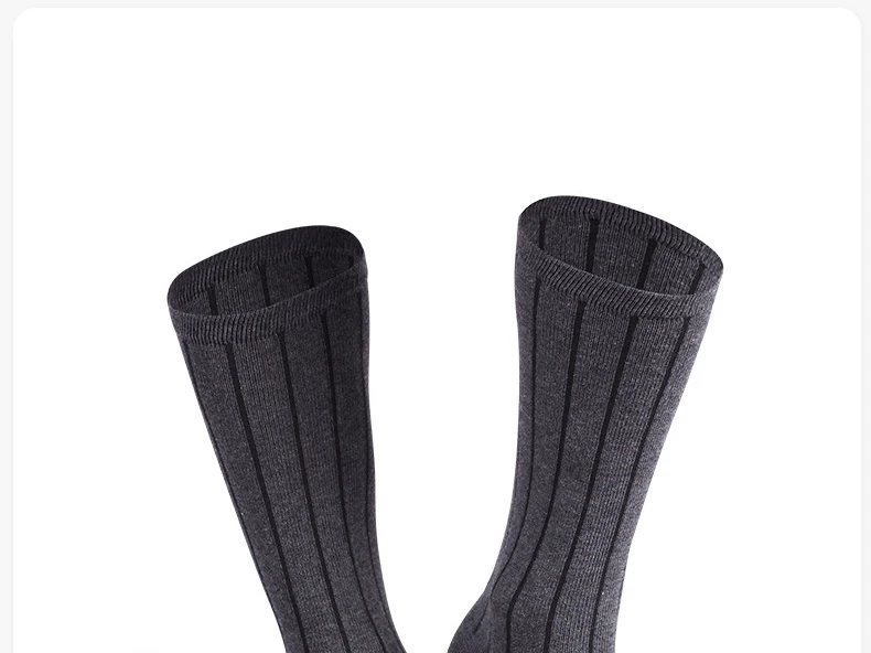 1/5 Paar Herren Baumwoll-Sportsocken in Schwarz und Grau, Einfarbig mit Streifen, Schweißableitend, Elastisch, Hohe Fünf-Finger-Radsocken – Detail 6