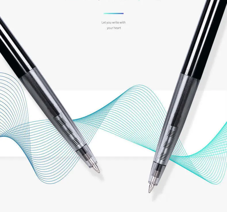 Deli-Bullet Tip Kugelschreiber-Set, feine Spitze 0,7 mm, schwarze Tinte, Büro- und Schulbedarf, Schreibwaren – Detail 6