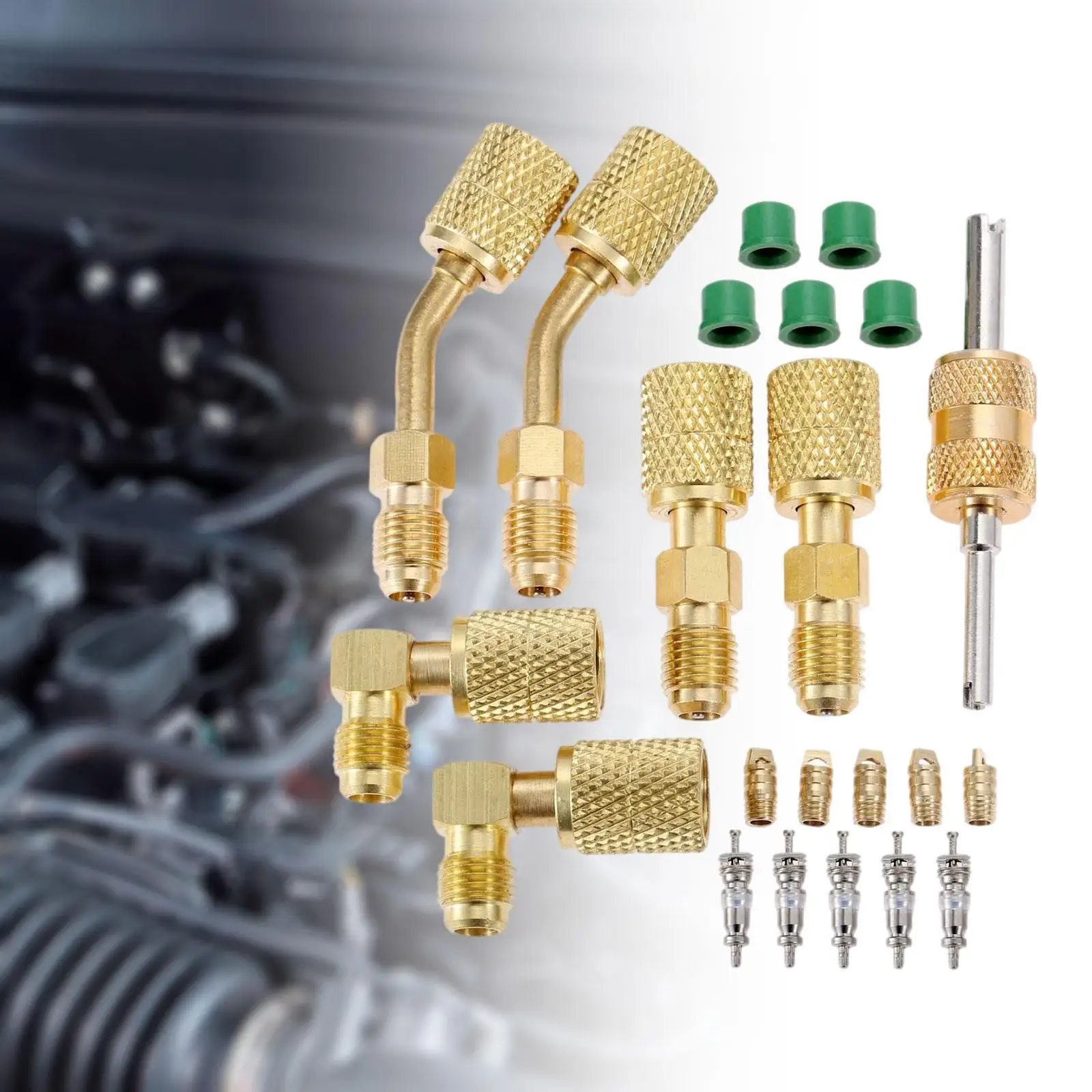 R410A Adapters Kit Praktisch Los het lekkageprobleem op voor Mini Split-systeem Vervang accessoires voor HVAC-koelservice