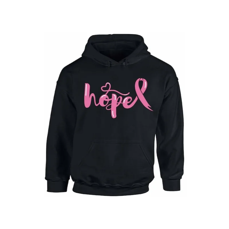 

Толстовка с капюшоном против рака груди, толстовка унисекс, свитер с розовой лентой «Надежда», осенний повседневный утепленный топ с длинными рукавами