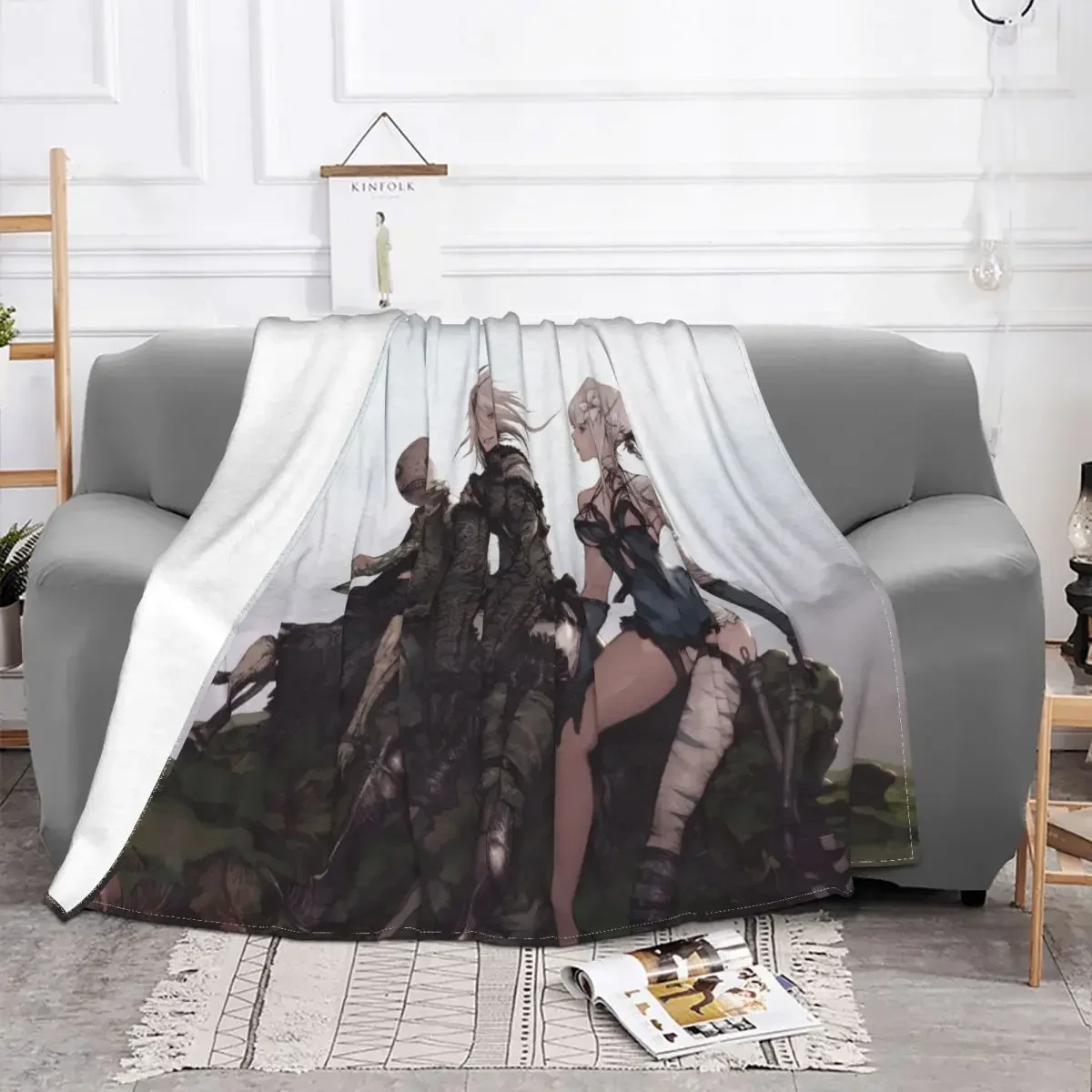 NieR Automata Blanket Velvet Game Super Soft Throw Blankets for Bedding Couch Bedspread