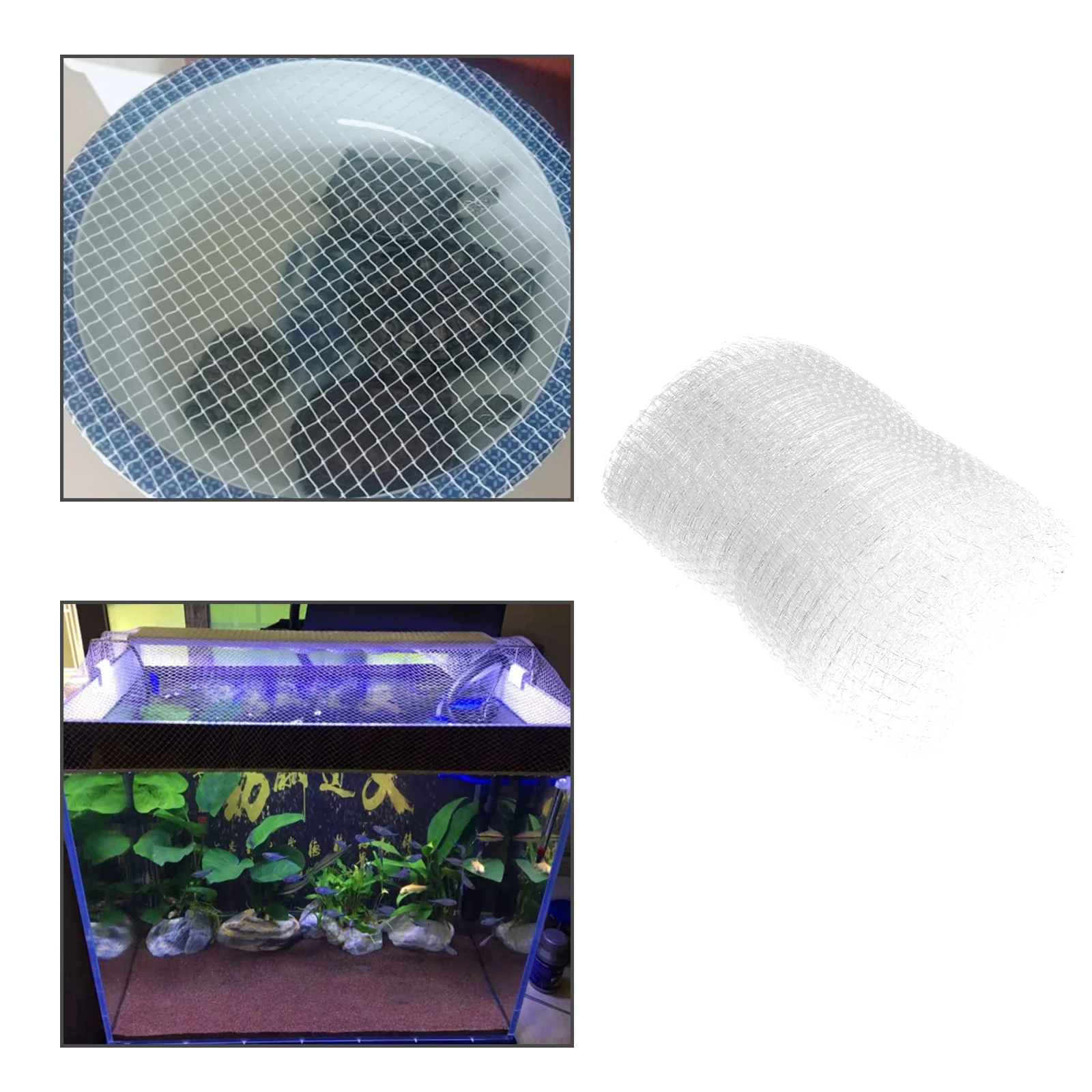 Fish Tank Anti Jumping Net 1.2x2.2M Sturdy Mesh Aquarium DIY Protective Supplies Long Lasting Pet Anti Escape Net Cover
