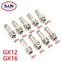 1Set GX12 GX16 2Pin 3Pin 4Pin 5Pin 6Pin 7Pin 8Pin 9Pi 10Pin Male Female Lc Cable Aviator Aviation Circular Connector Plug Socket