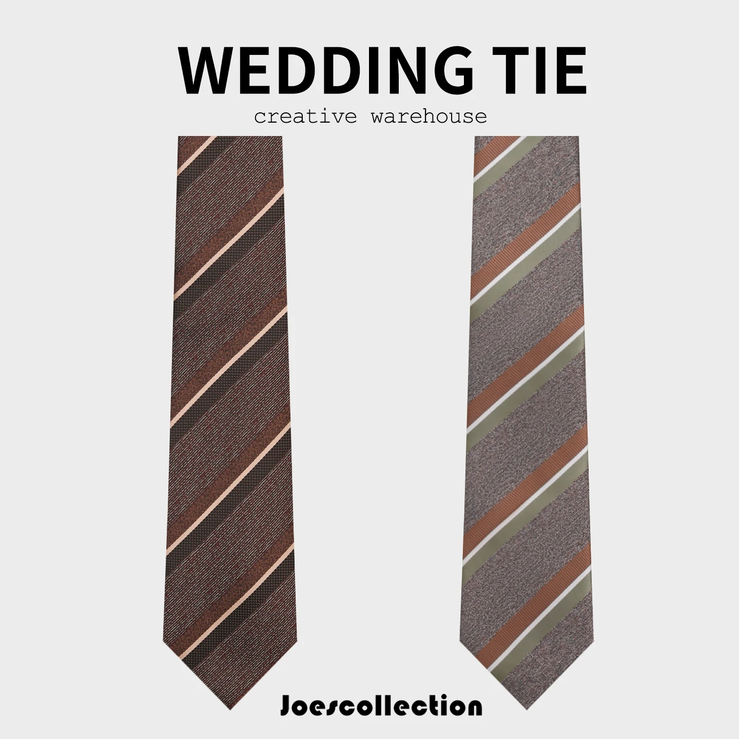 groomsmen-wedding-tie-green-stripe-casual-style-men's-fashion-necktie-luxury-new-material-slanted-stripe-formal-accessory