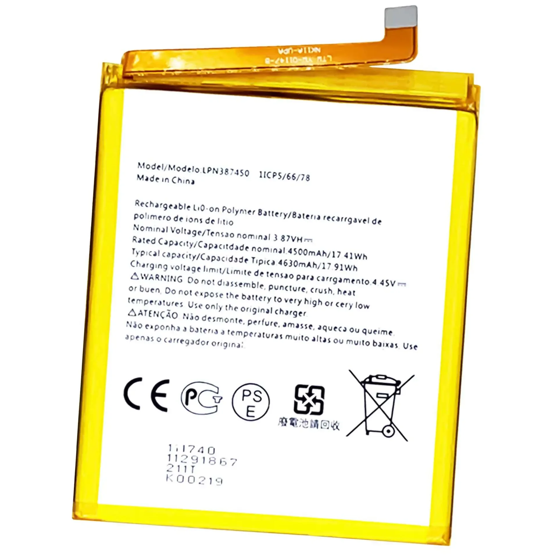 LPN387450 High Quality Replacement Battery For Nokia XR20 TA-1362 TA-1368 Built-in Large Capacity Latest Atteries