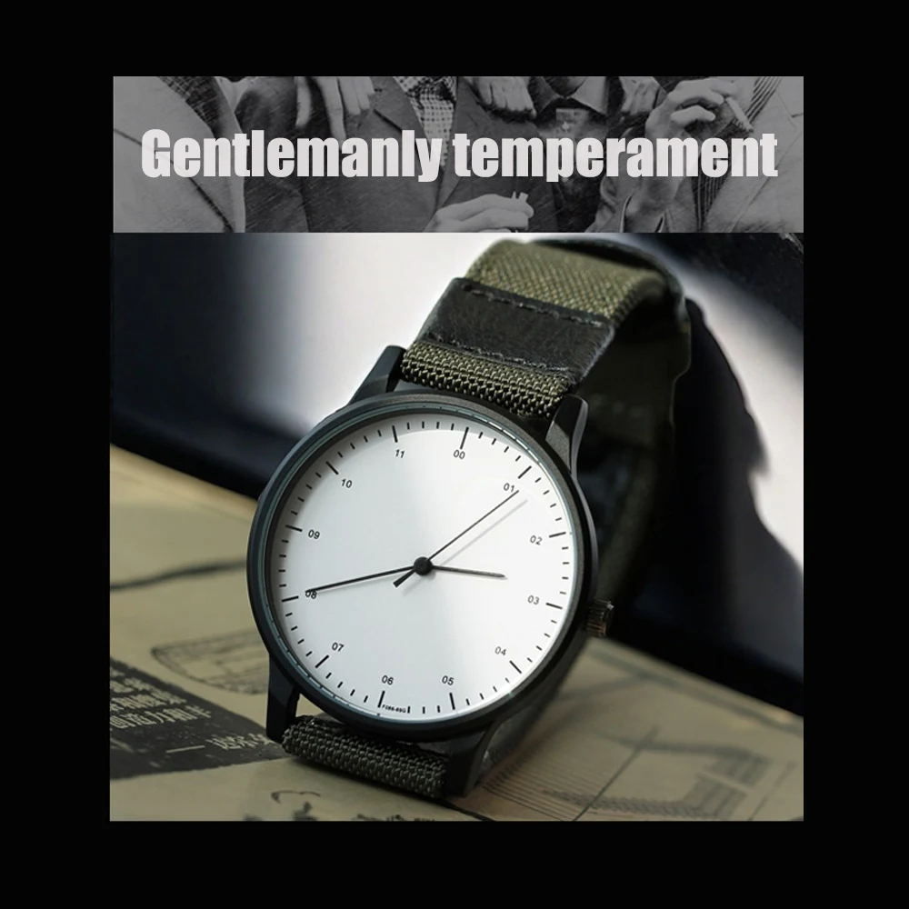 Creative design, counterclockwise quartz watch, reverse watch, suitable for both men and women. Comfortable canvas strap.