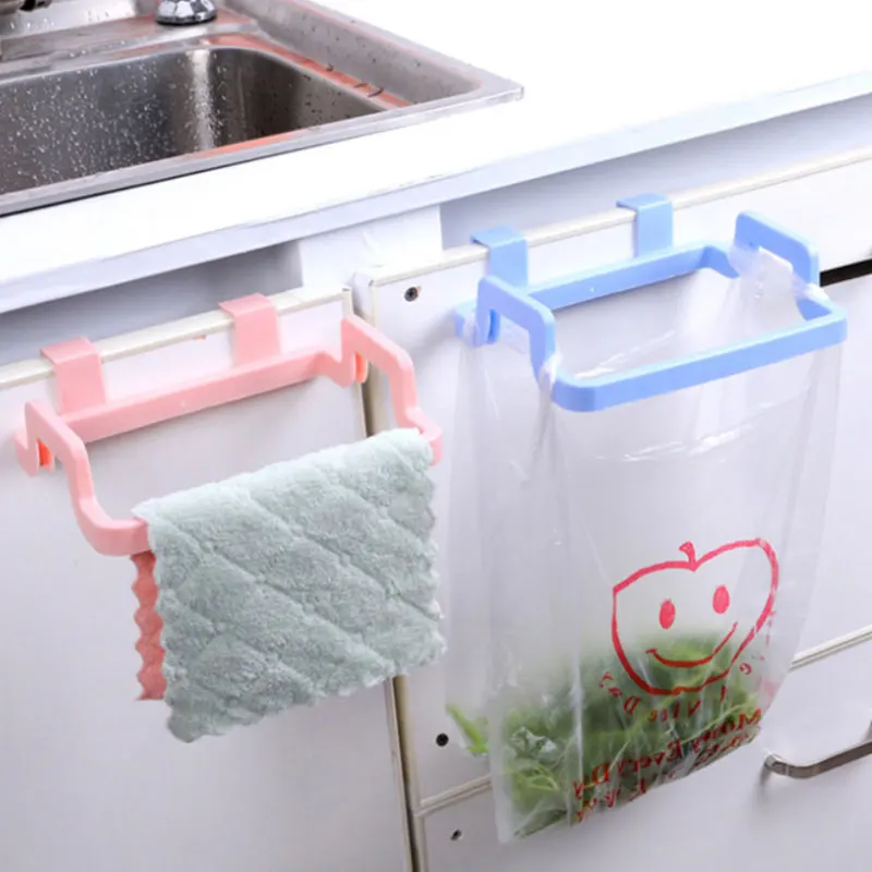 Kitchen Hanging Trash Bag Rack Portable Trash Bag Plastic Garbage Bag Holder Storage Rack Rubbish Bag Gadgets New