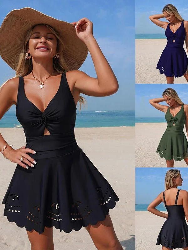 

Купальник-бикини с пышной юбкой 2026 года, женский, для плавания, с длинными рукавами, из нейлоновой ткани, для водных видов спорта, однотонный, с узором