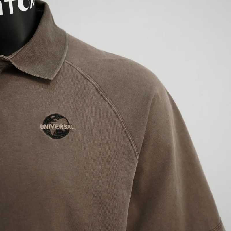 قميص بولو بياقة ريترو بأكمام قصيرة للرجال في الصيف، أزياء راقية، فضفاض، مغسول، تي شيرت بسيط وغير رسمي
